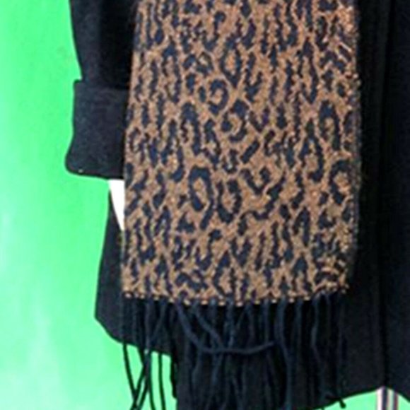 NWT Basic Editions women 60% wool blend coat with Leopard scarf size--S, M - Picture 3 of 4
